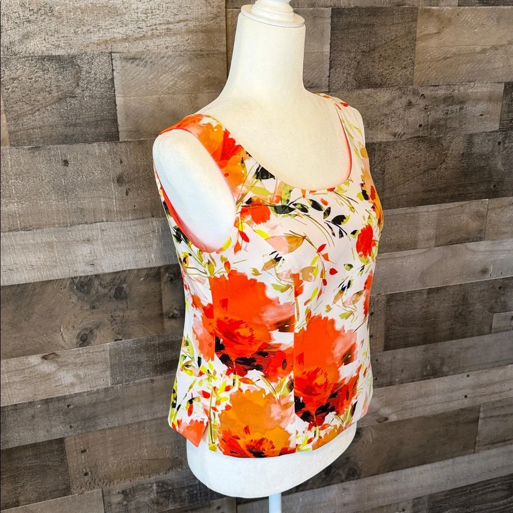 Kasper Floral Tank Top Size 4P - Picture 5 of 14